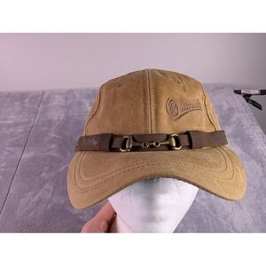 Outback Trading Co Equestrian Cap Oiled Cotton Horse Bit Mustard Yellow Hat 1482